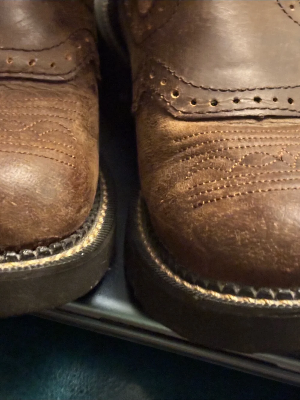 Justin Boots Brown Embossed Kids Western Boots